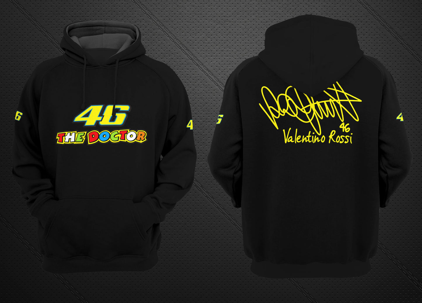 VR46 THE DOCTOR Printed Hoodie - Street Soul Clothing