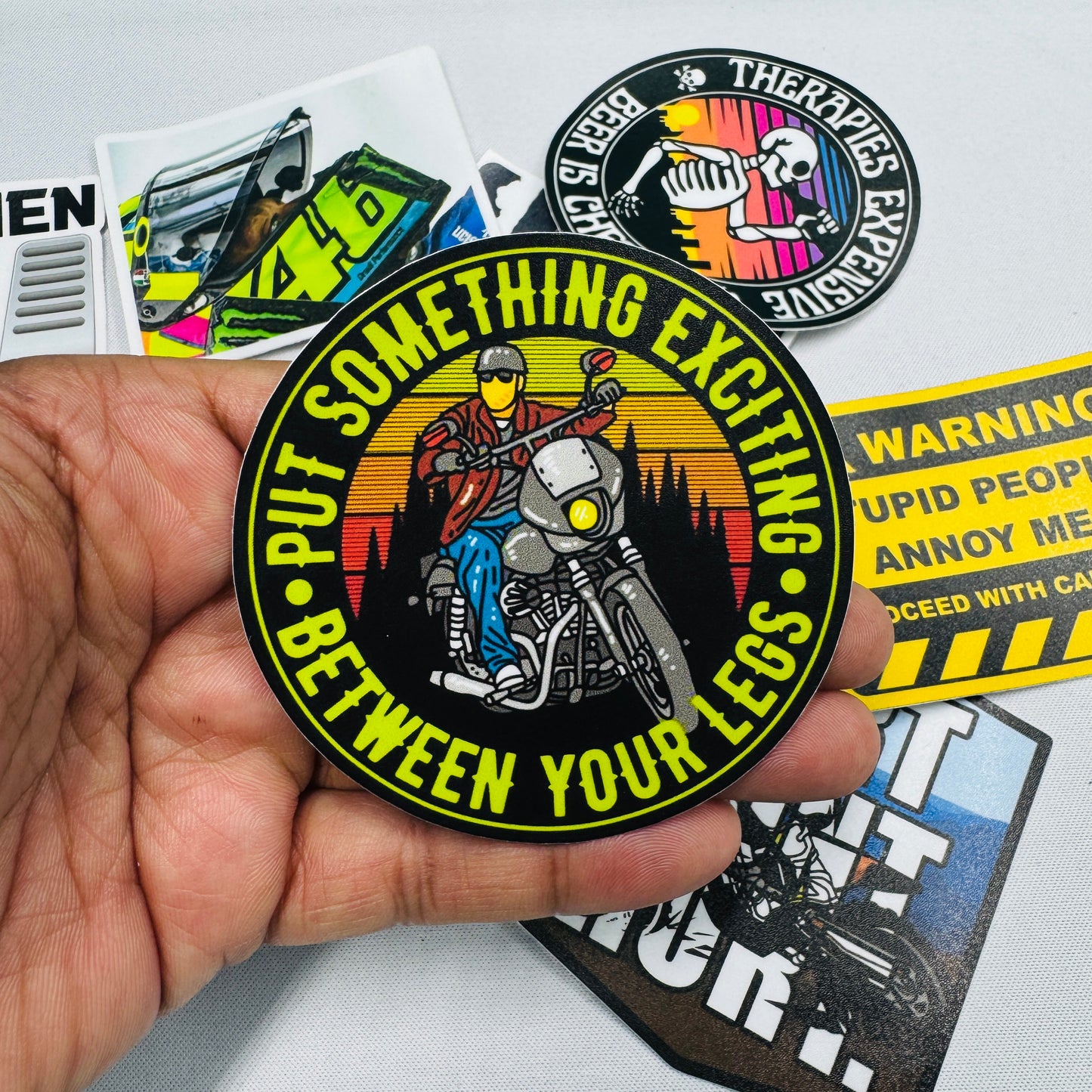 Put something exciting between your legs sticker - Street Soul Clothing