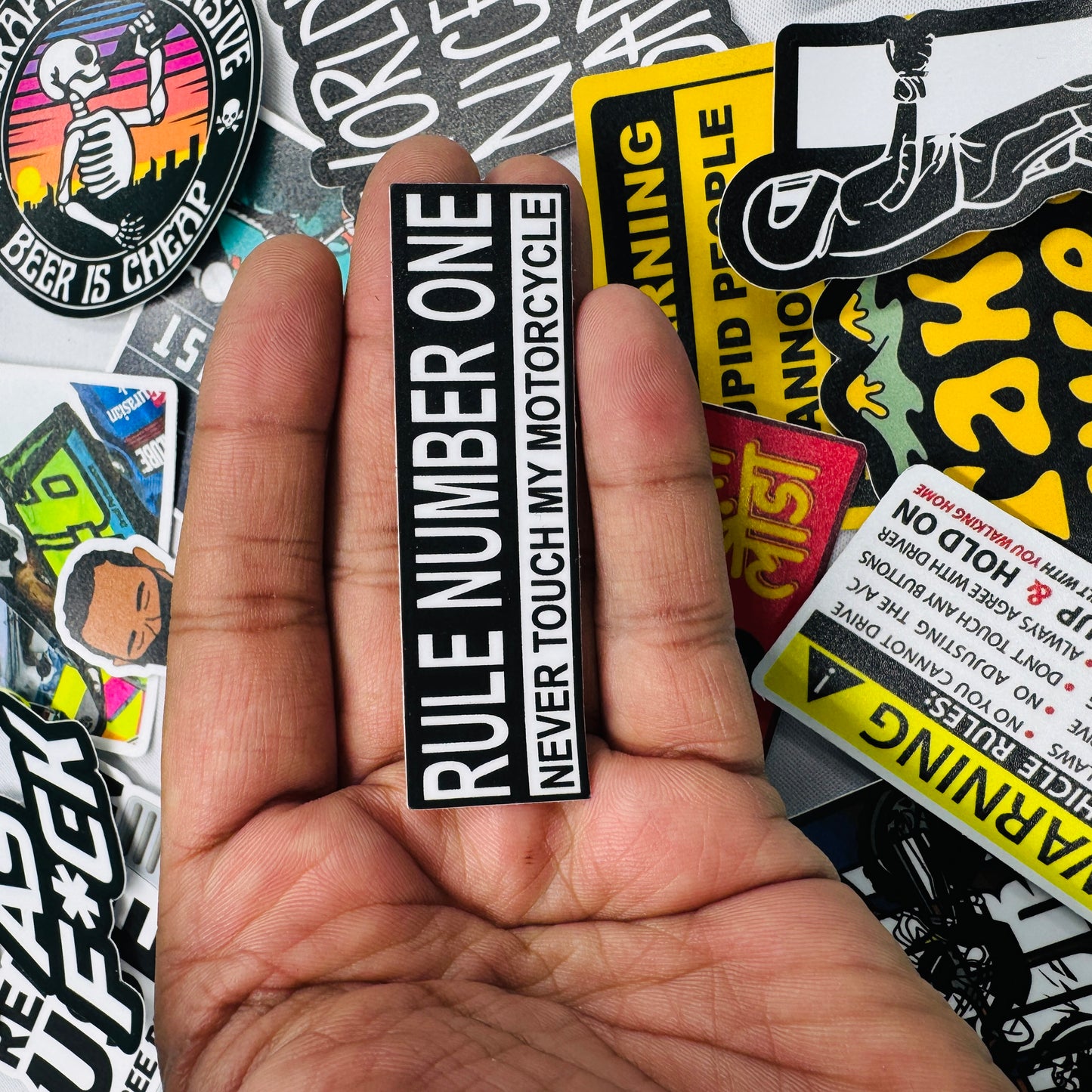 Dont touch my motorcycle sticker - Street Soul Clothing