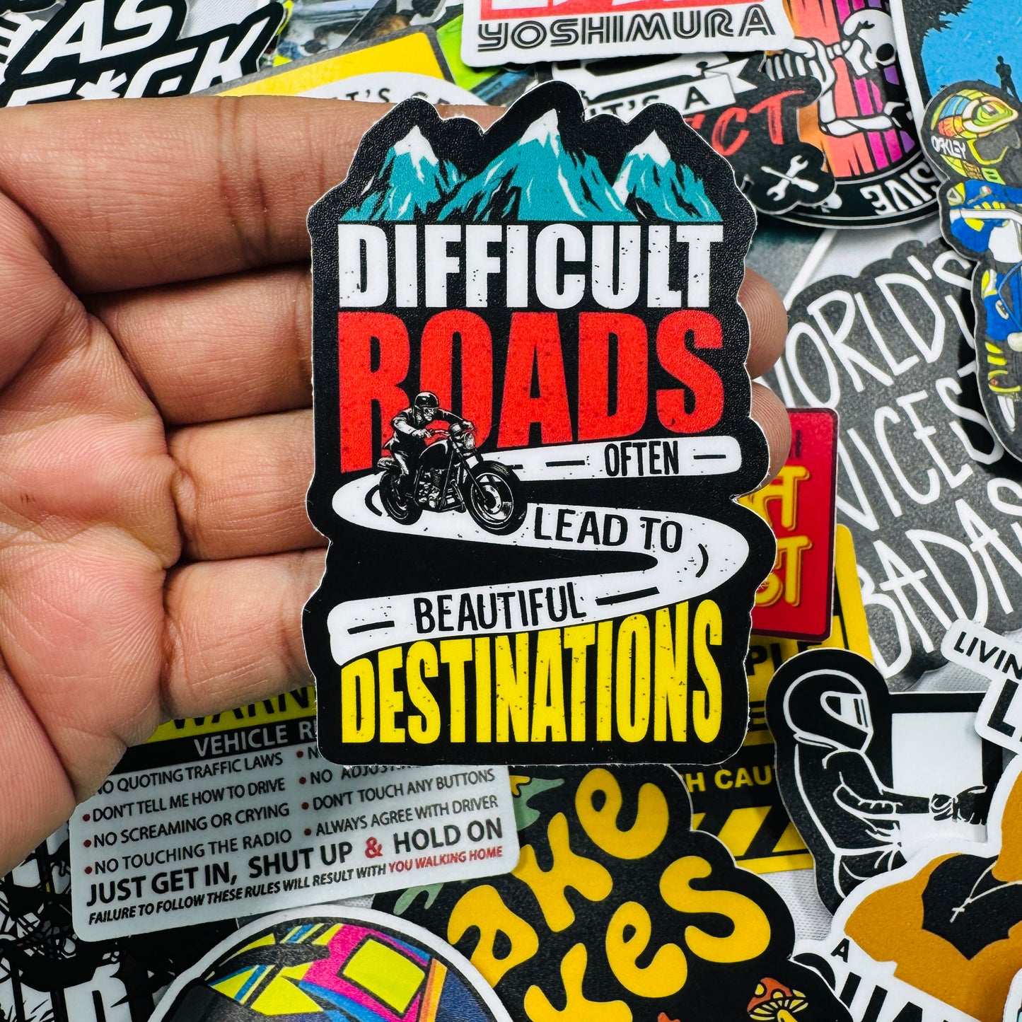 Difficult Roads sticker - Street Soul Clothing