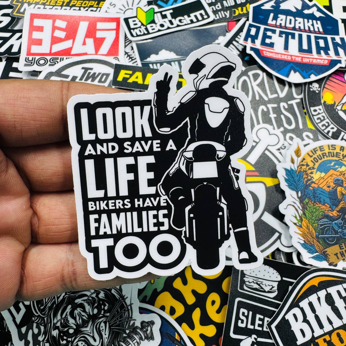 Bikers have families too sticker - Street Soul Clothing