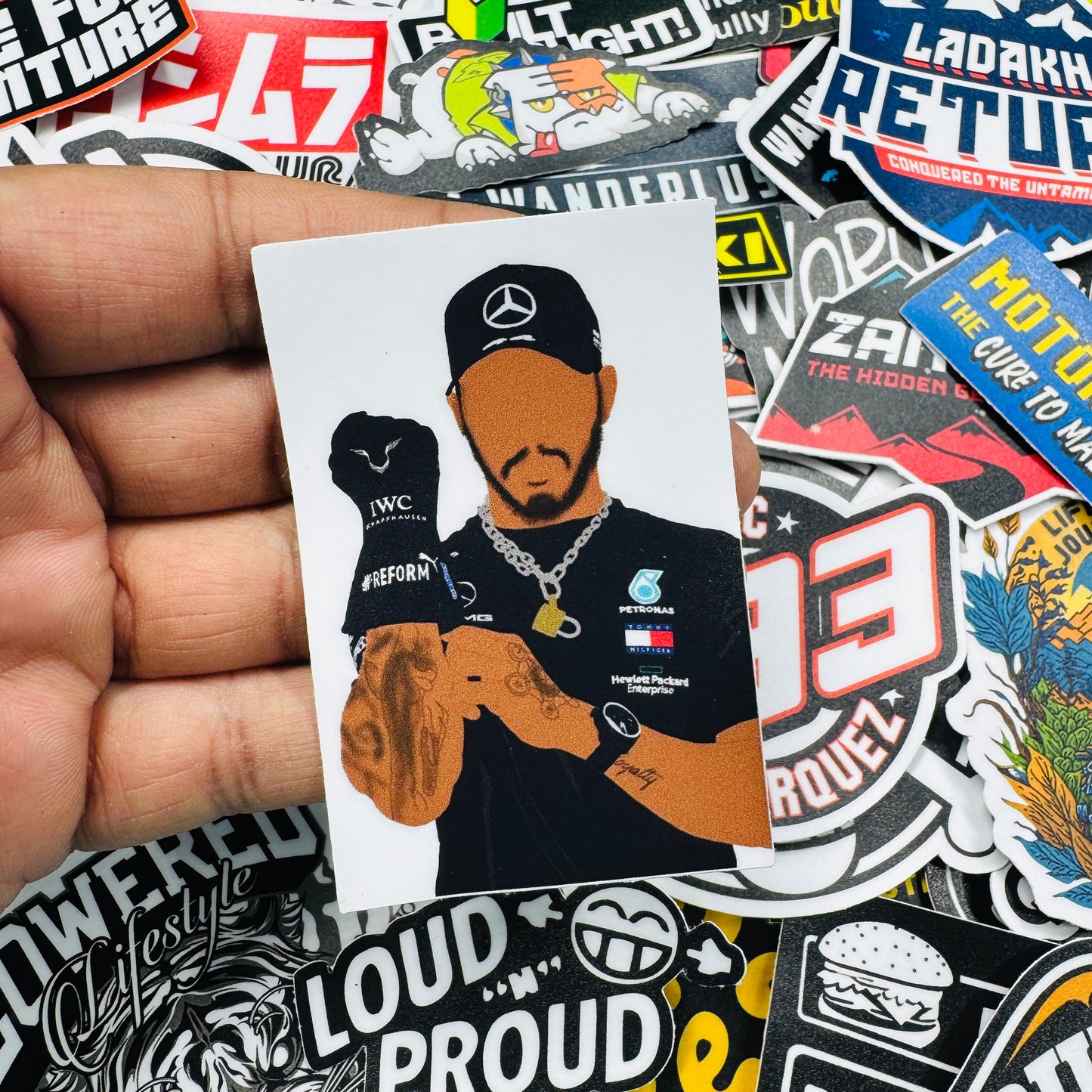 Lewis Hamilton f1 sticker - Street Soul Clothing