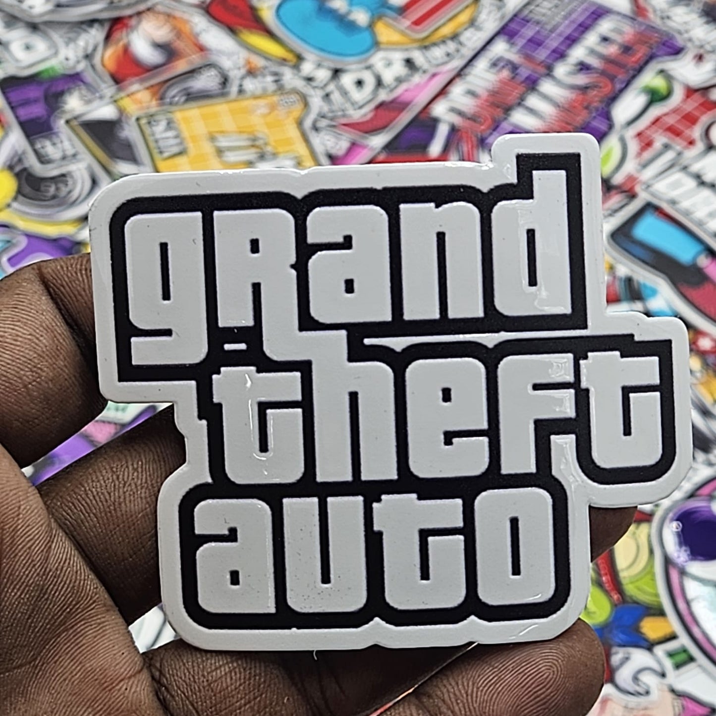 Grand theft auto sticker (embossed)
