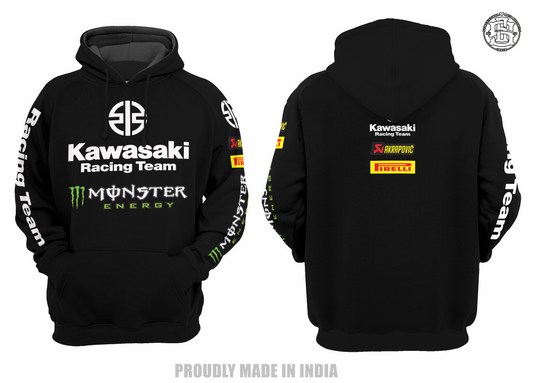 Kawasaki Racing printed Hoodie - Street Soul Clothing
