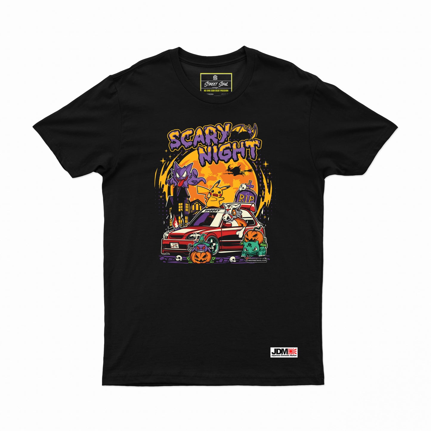 Scary night Pokemon inspired JDM T-shirt