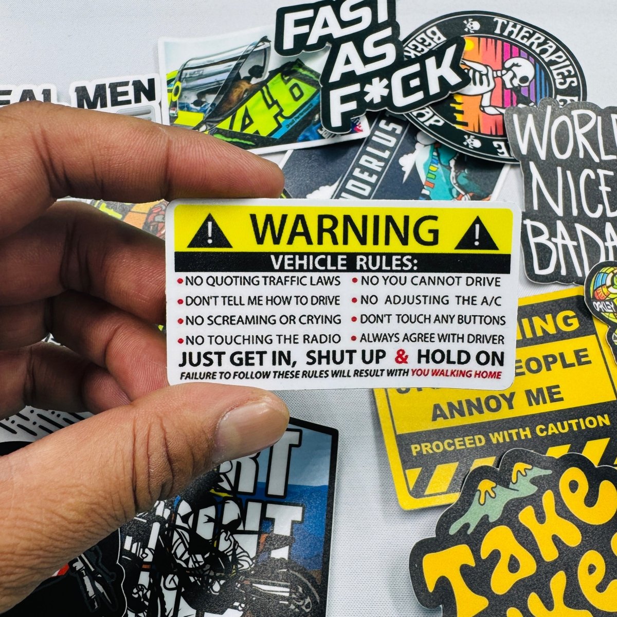 Vehicle rules sticker - Street Soul Clothing