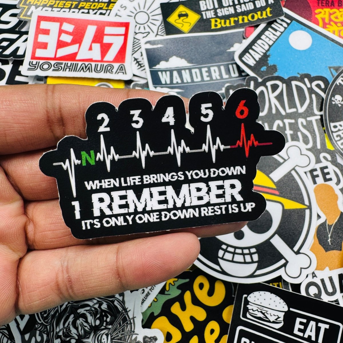 1 down rest is up sticker - Street Soul Clothing