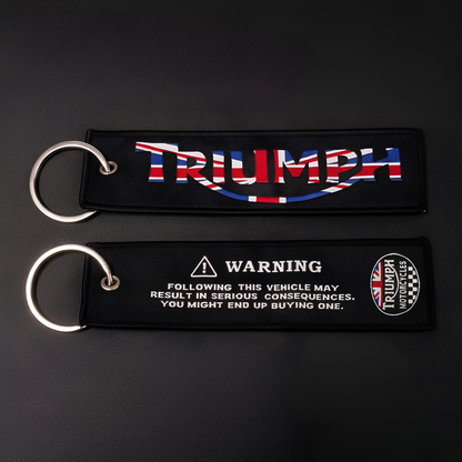 Triumph woven keychain