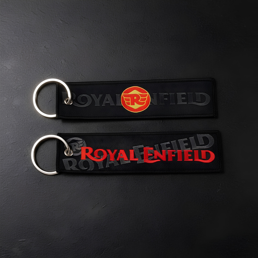 RE woven keychain