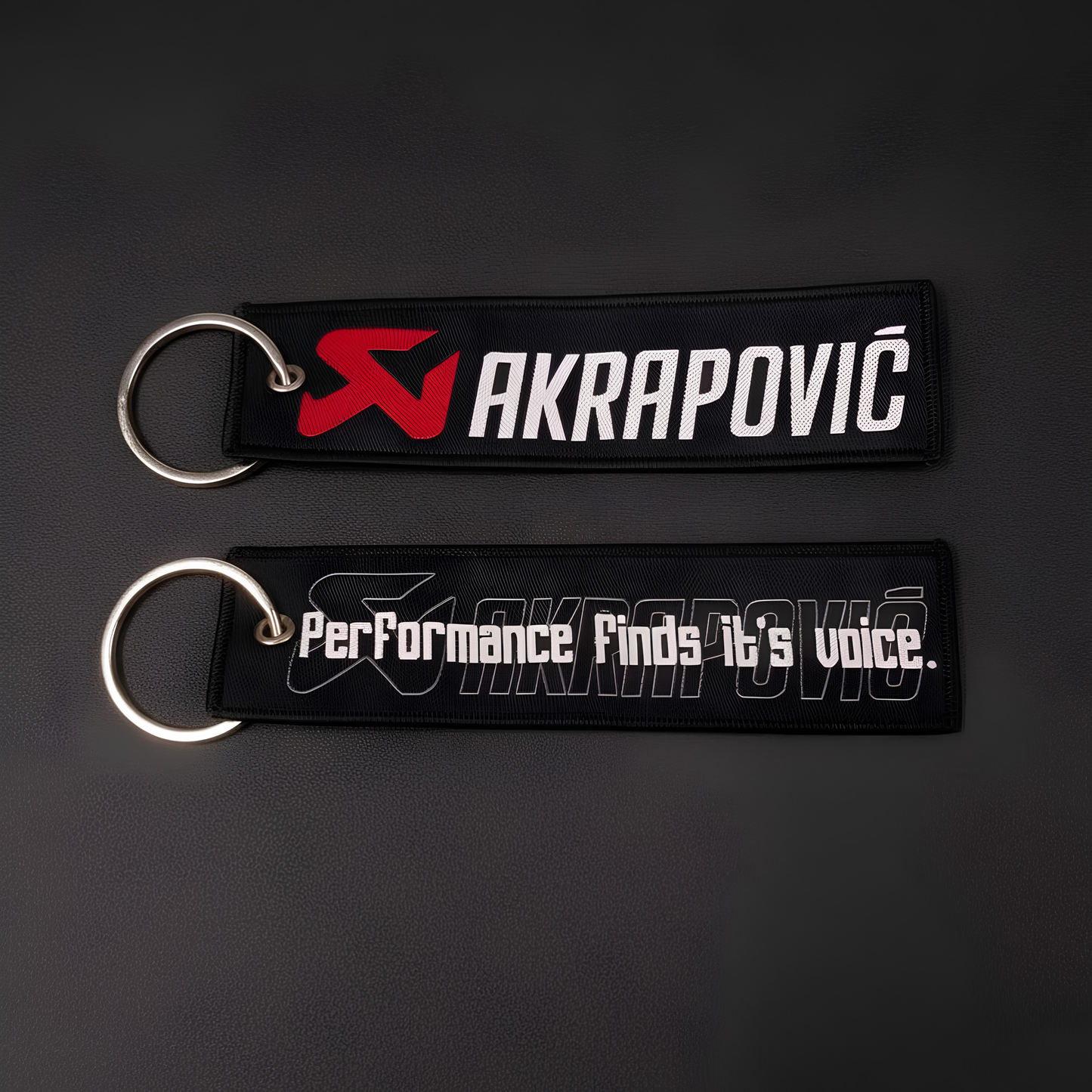 Akrapovic woven keychain