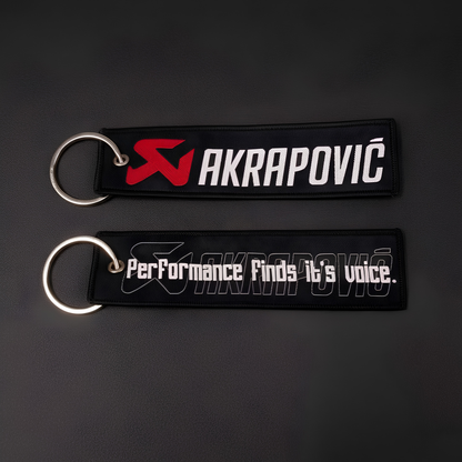 Akrapovic woven keychain