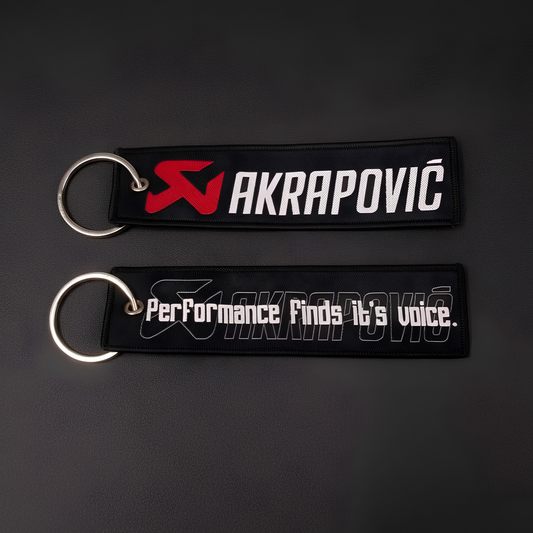 Akrapovic woven keychain