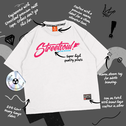 Always in a rush White Oversized T-shirt