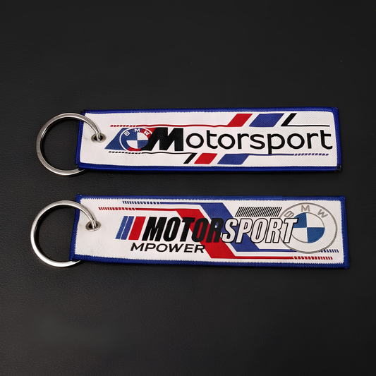 Motorsport woven keychain