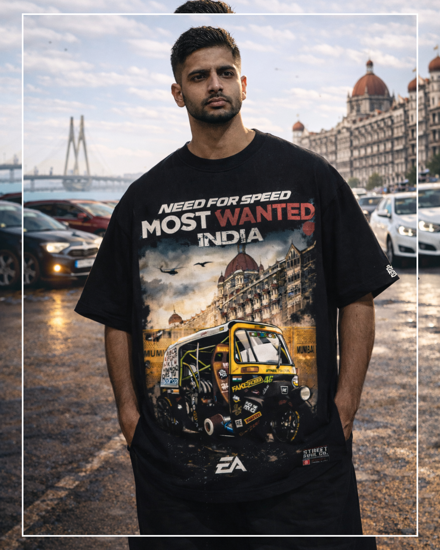 Most wanted India Black Oversized T-shirt