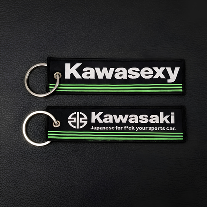 kawasaki woven keychain