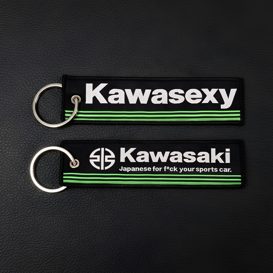 kawasaki woven keychain