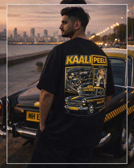 Kaali Peeli Black Oversized T-shirt