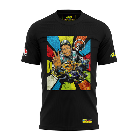 VR 46 comic Printed Cotton Tshirt