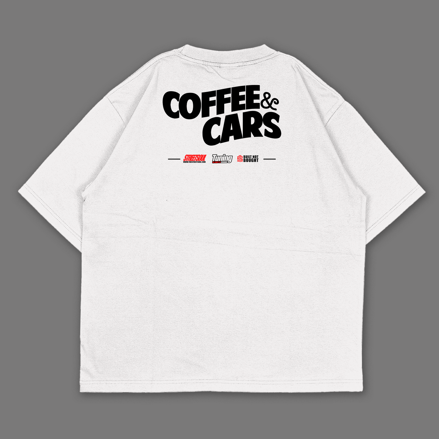 Coffee & Cars White Oversized T-shirt