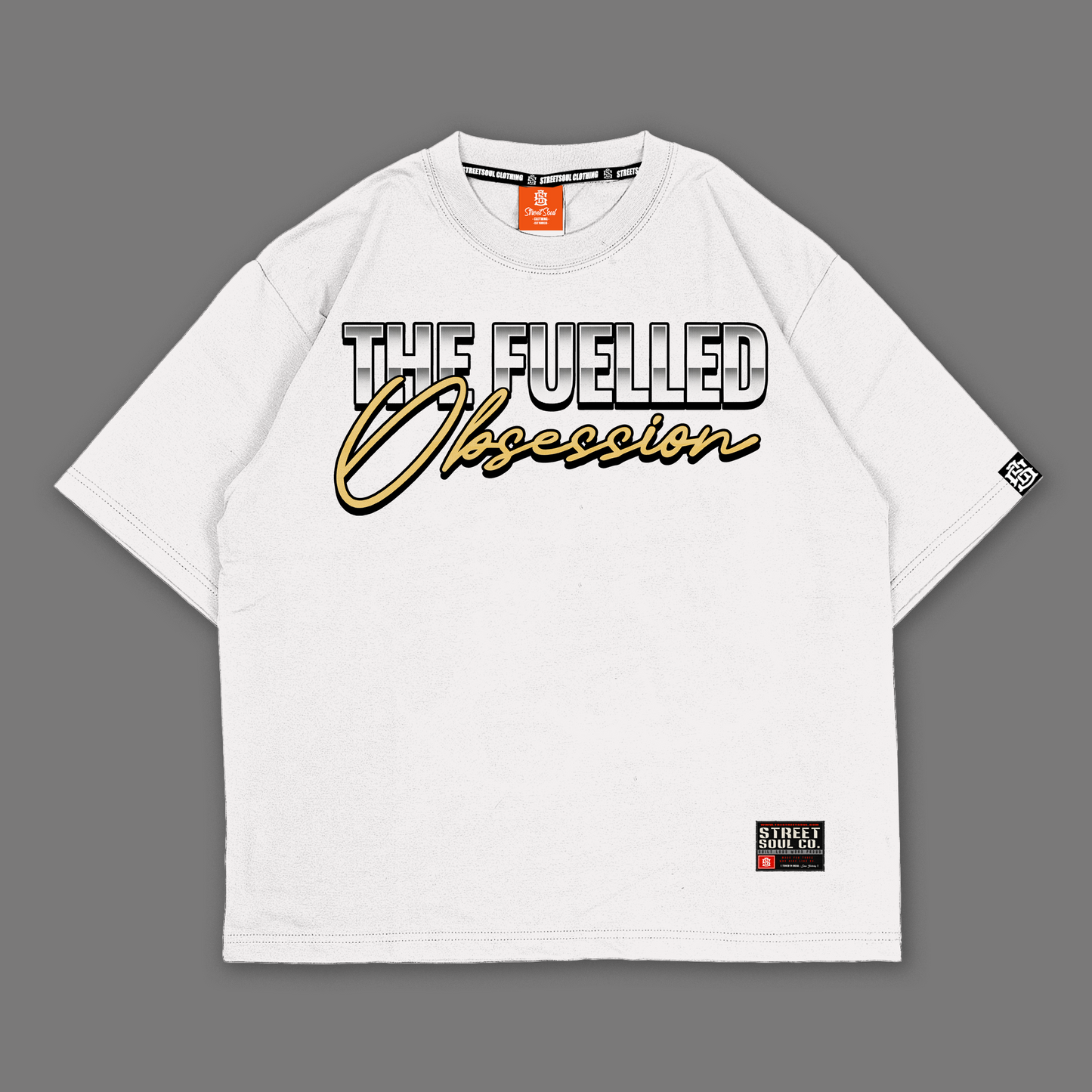 Fuelled Obsession White Oversized T-shirt