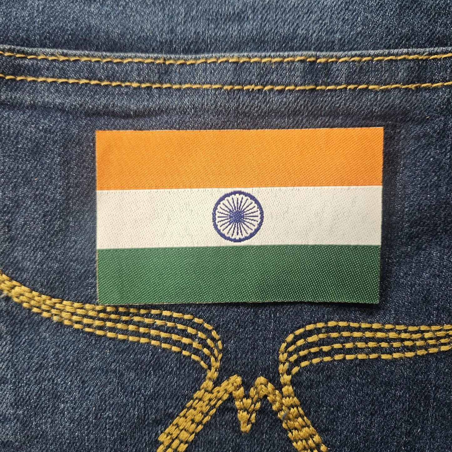 Indian flag Heat patch 7.5cmX4.5CM