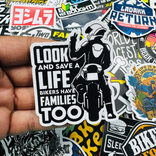 Bikers have families too sticker