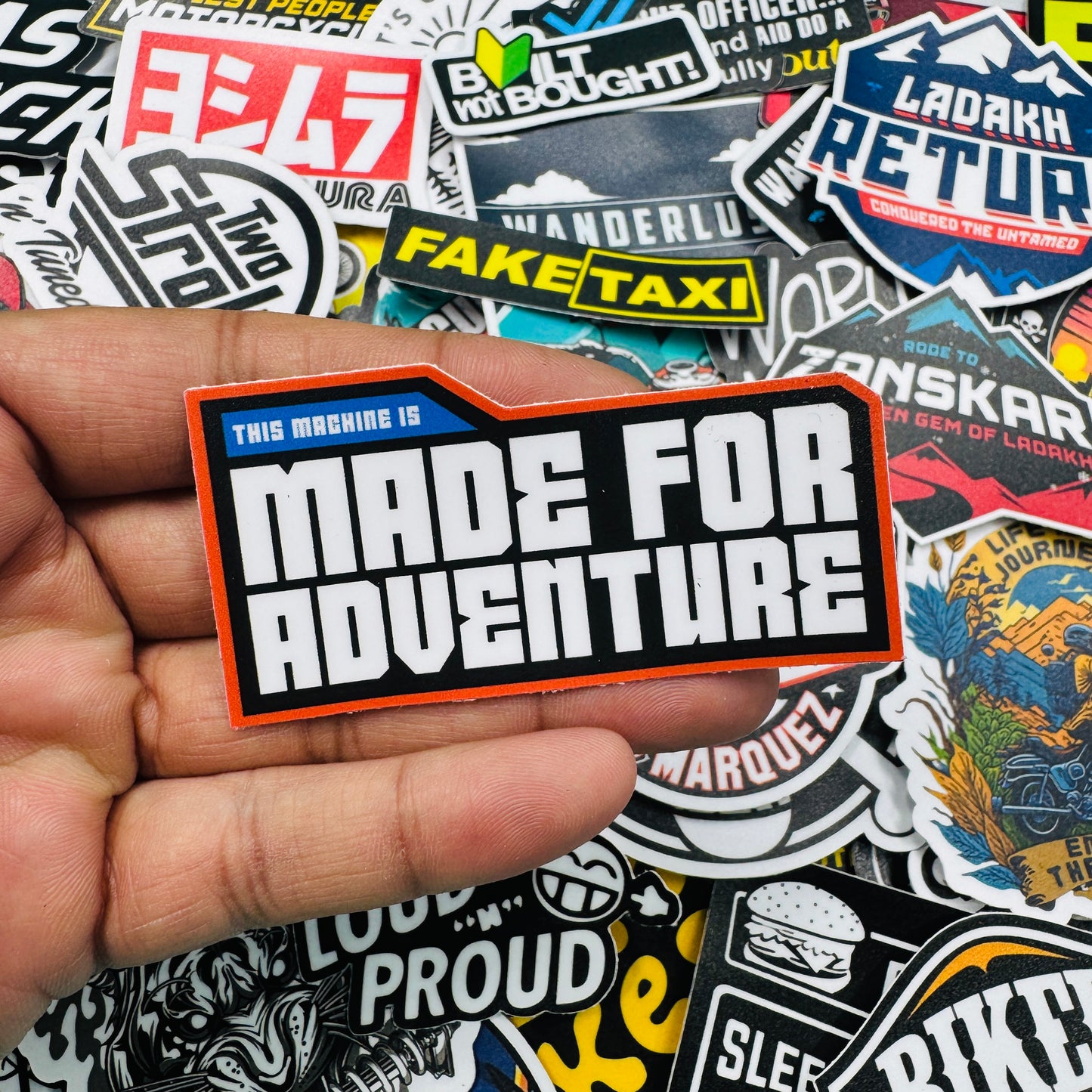 This machine is made for adventure sticker