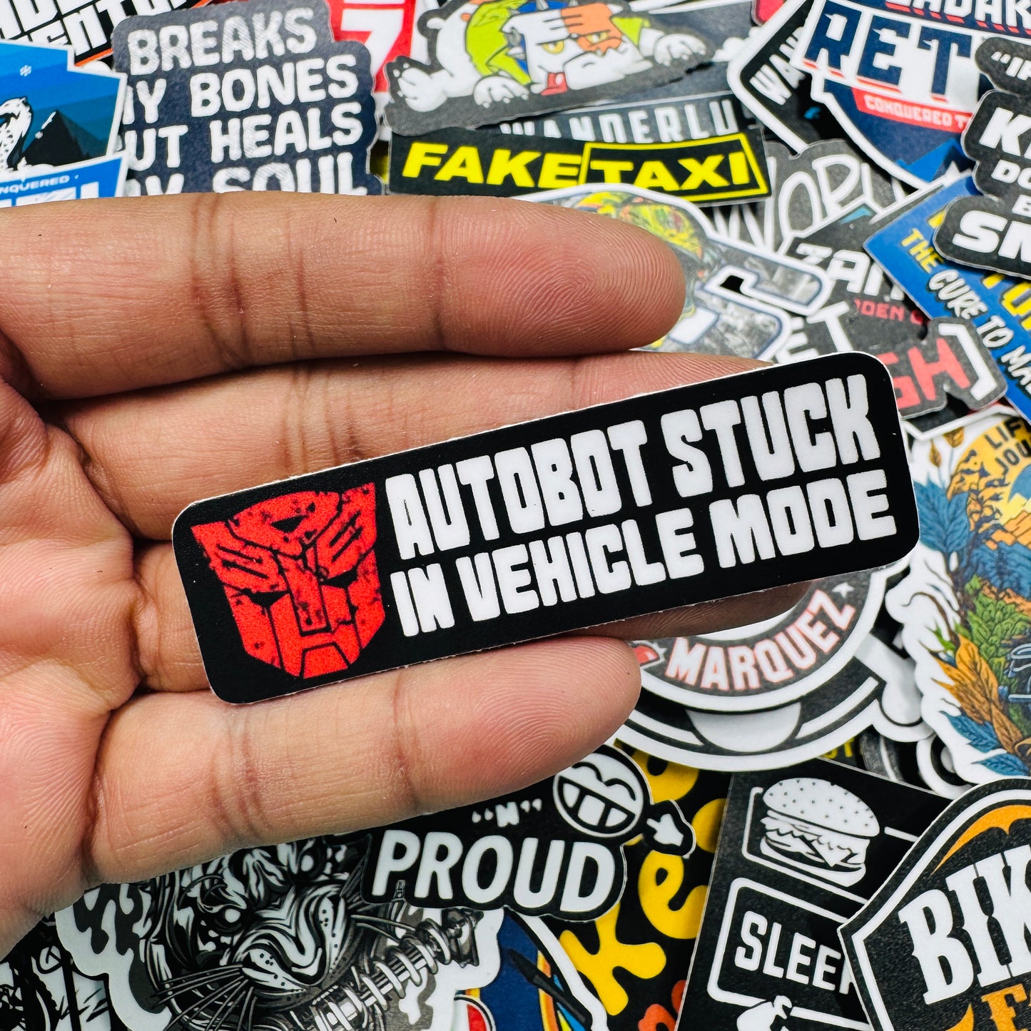 Autobot stuck in vehicle mode sticker