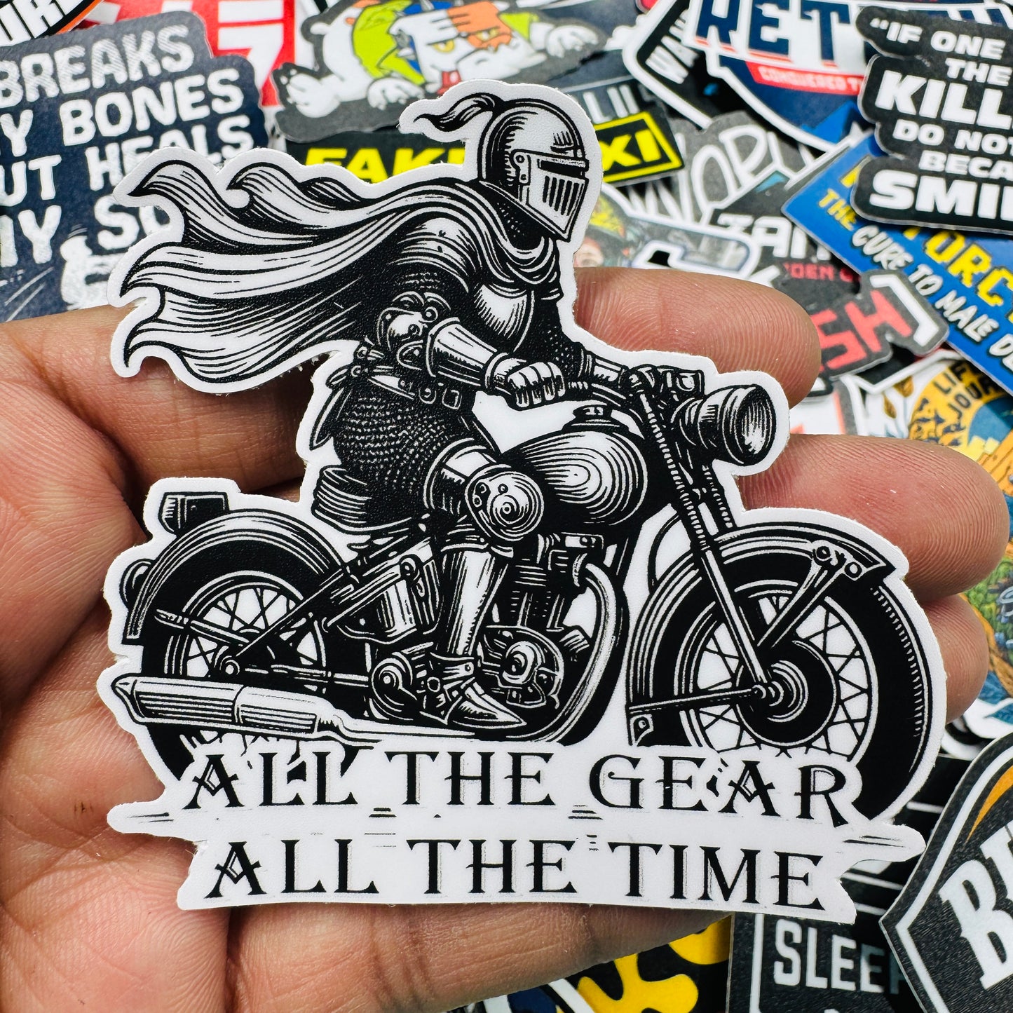 All the gear all the time sticker