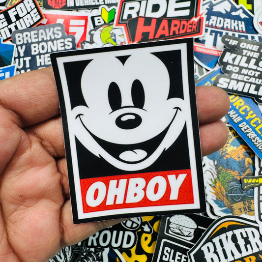 Oh boy! sticker