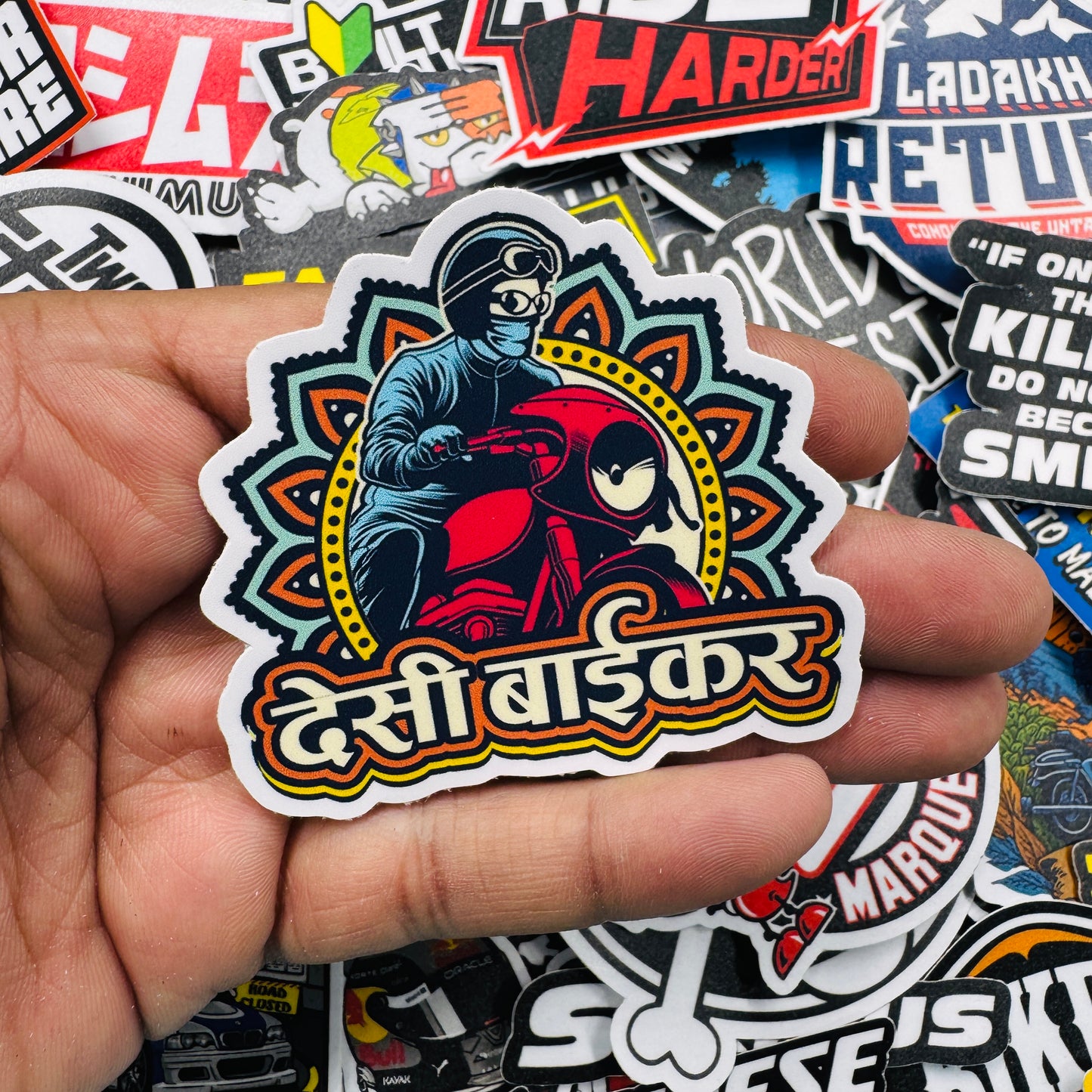 Desi Biker sticker