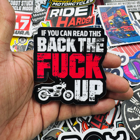 Back the F**k up sticker