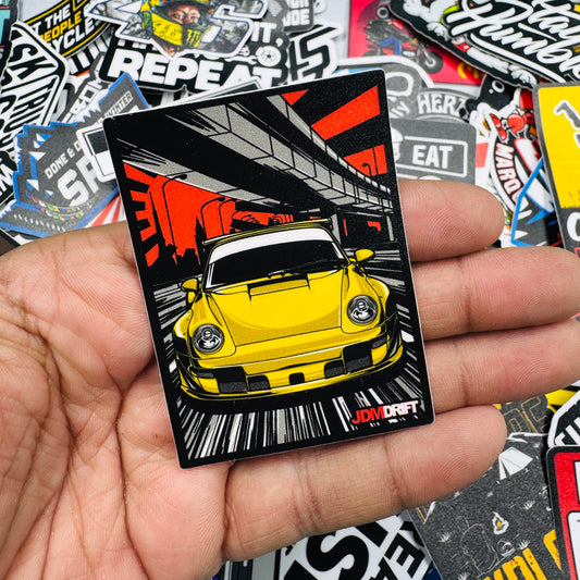 JDM Styled wide body porsche sticker