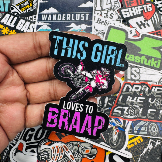 This girl loves to braap