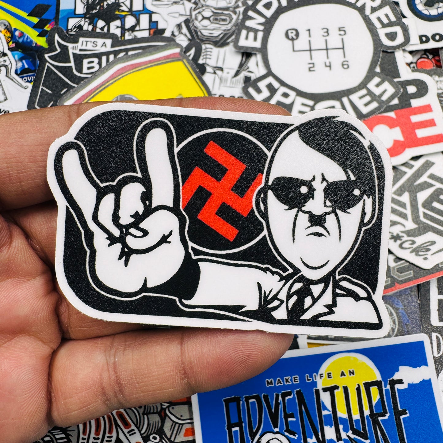 Nazi toon'd sticker