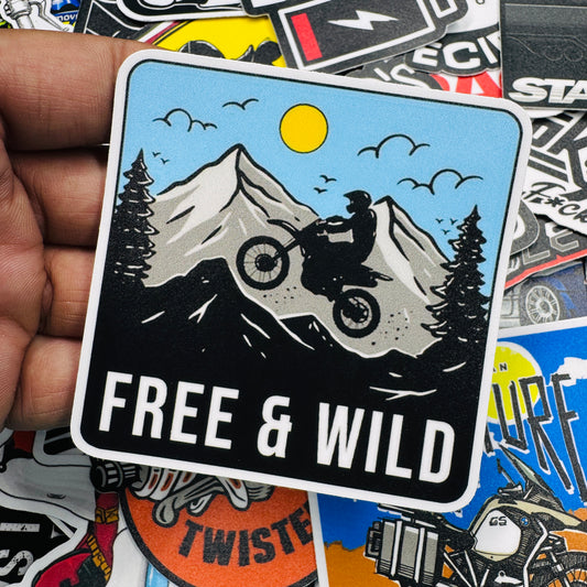 Free & wild sticker