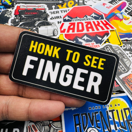 Honk to see finger