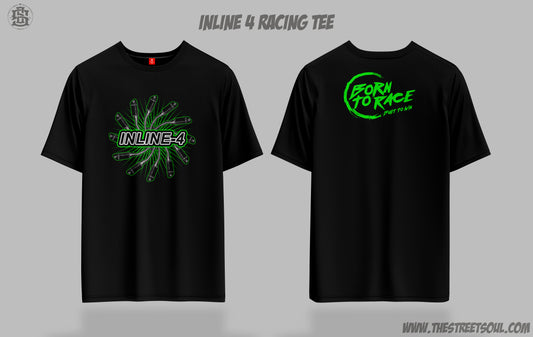 Inline-4 Printed Biker cotton t-shirt