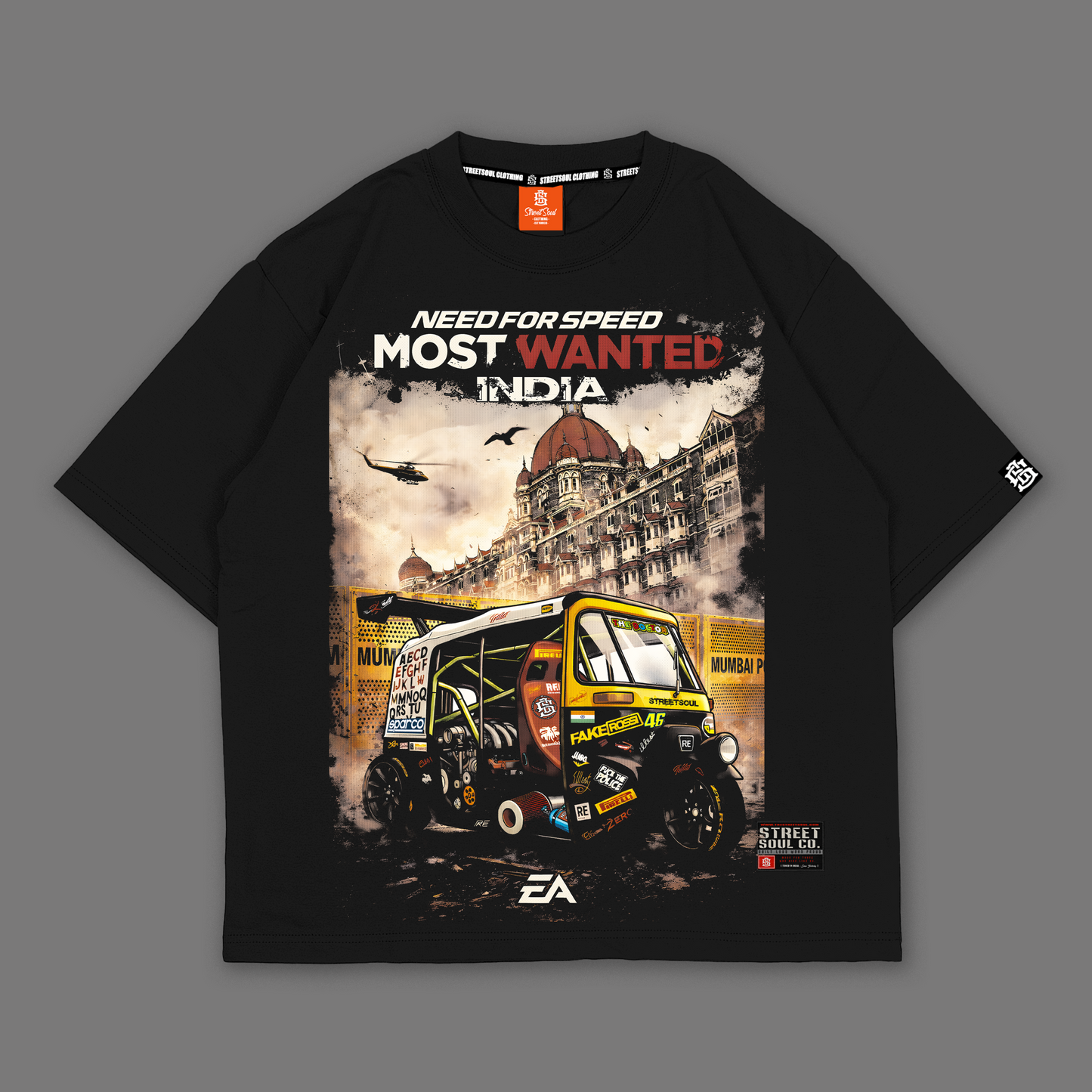 Most wanted India Black Oversized T-shirt