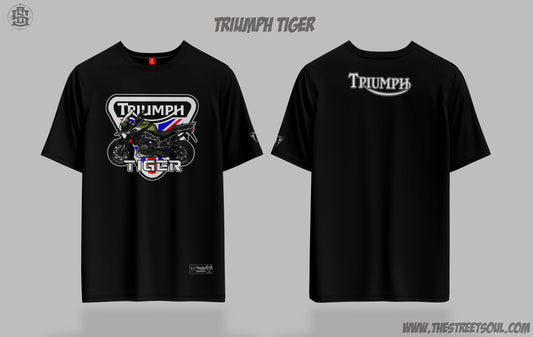 Triumph Tiger Printed Cotton T-shirt