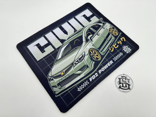 Honda civic printed Mouse pad 22cm X 18cm