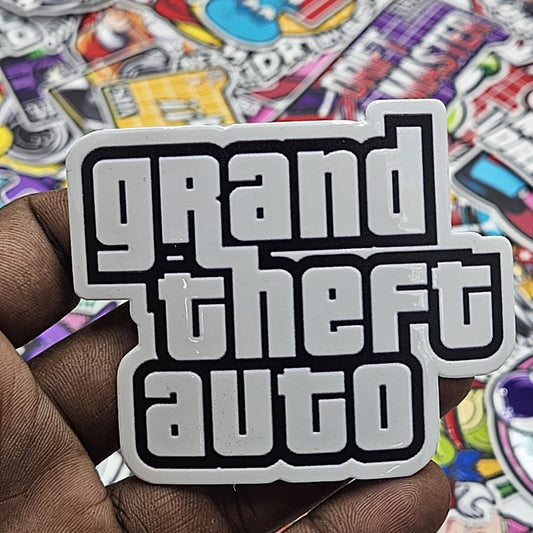Grand theft auto sticker (embossed)