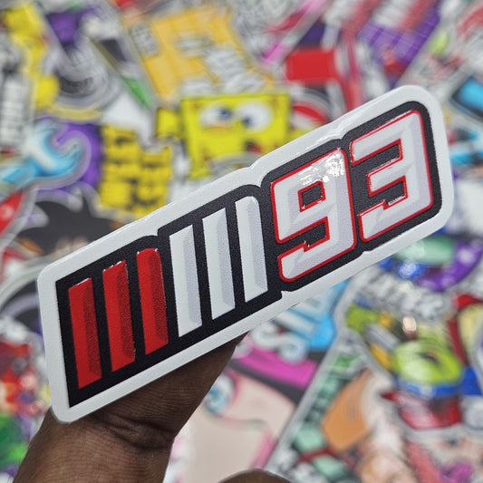 MM 93 sticker (Embossed)
