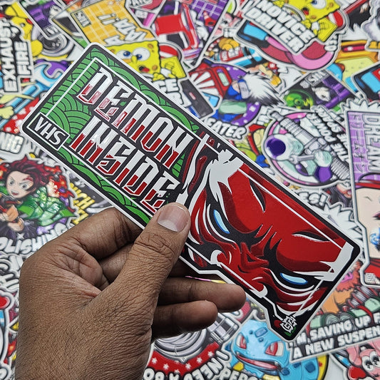 Demon inside car slap sticker