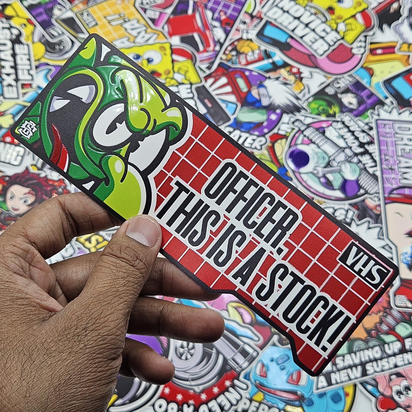 Officer this is stock car slap sticker