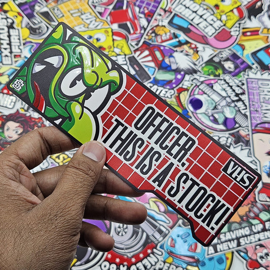 Officer this is stock car slap sticker