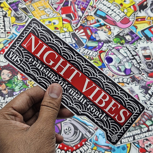 Night vibes JDM car slap sticker