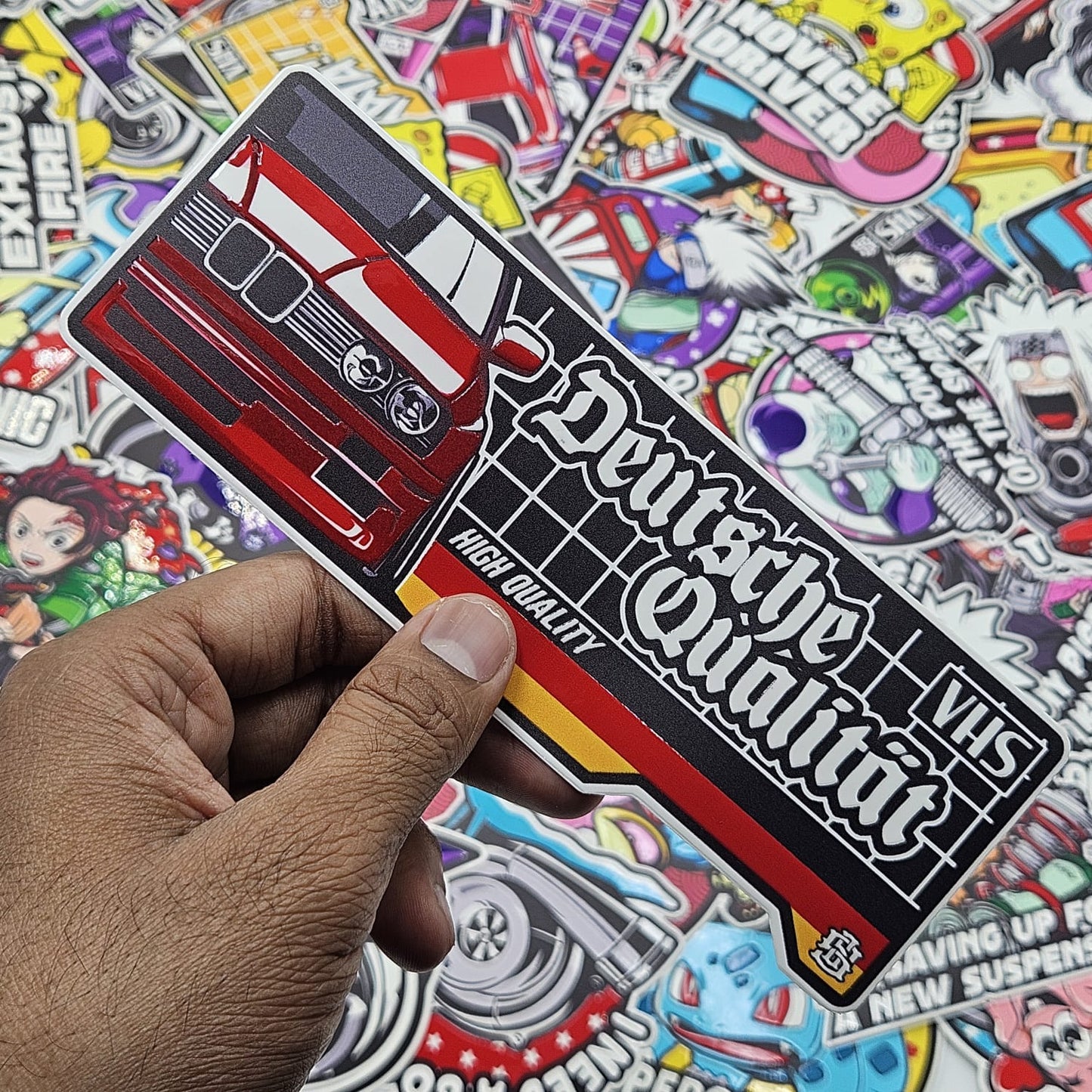 Deutsche Qualitat VHS car slap sticker