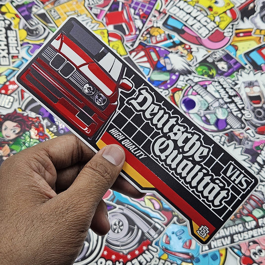 Deutsche Qualitat VHS car slap sticker